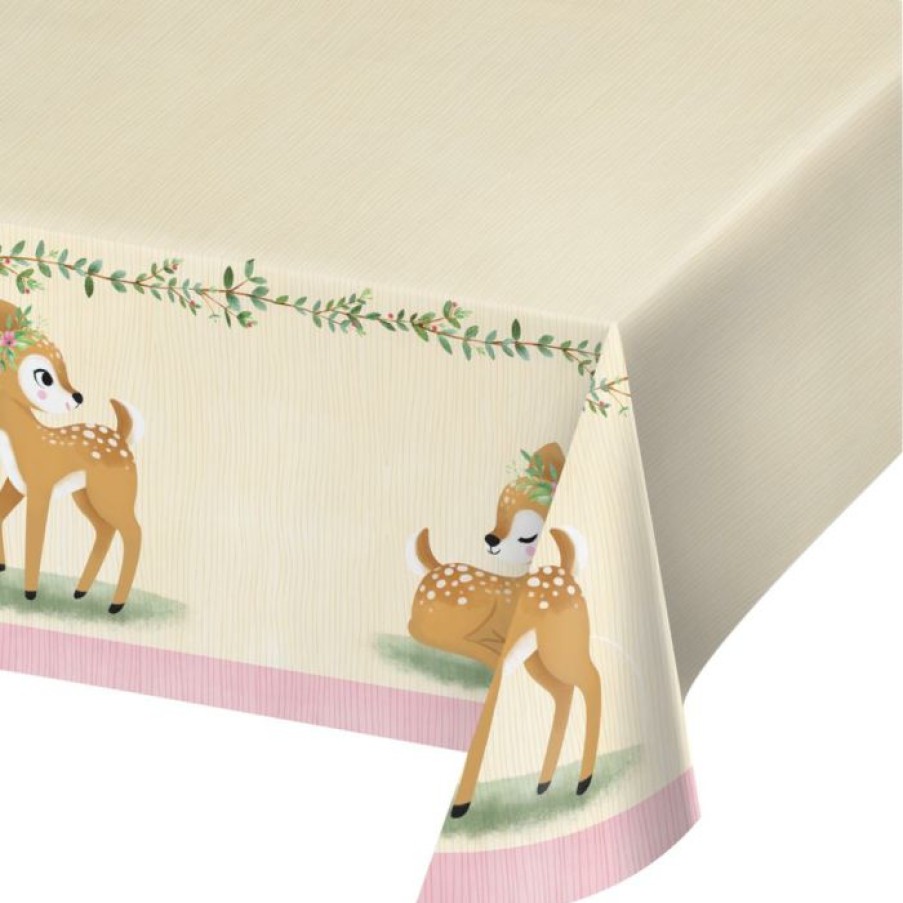 Birthdays * | Creative Converting Kids Birthday Party Themes Deer Little One Paper Tablecover All Over Print, 54 X 102 (1/Pkg)