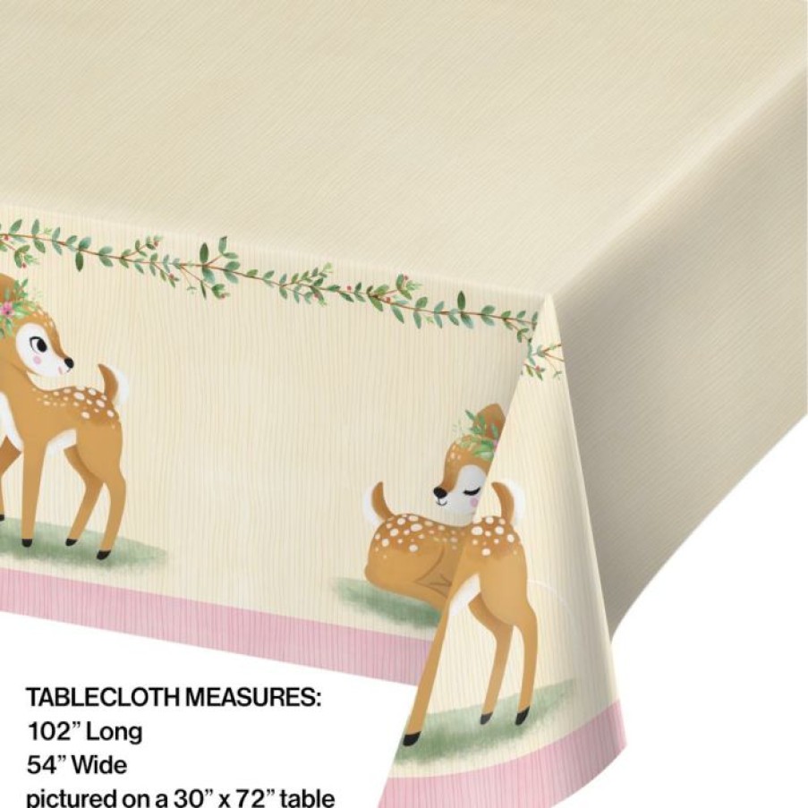 Birthdays * | Creative Converting Kids Birthday Party Themes Deer Little One Paper Tablecover All Over Print, 54 X 102 (1/Pkg)