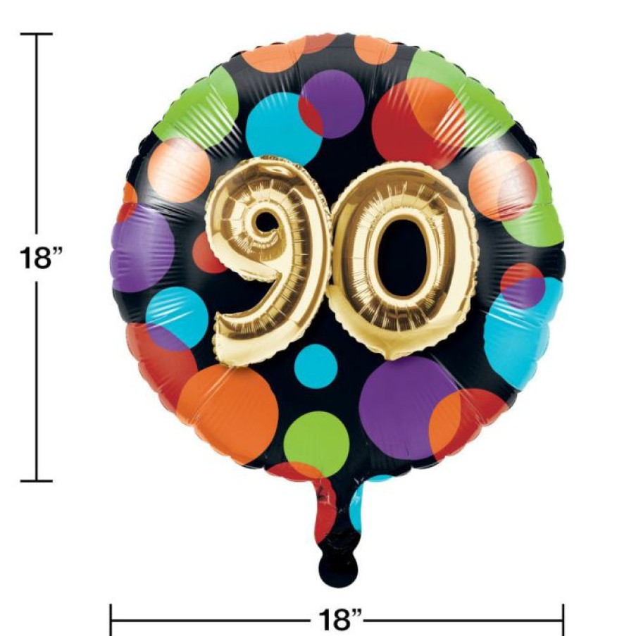 Birthdays * | Creative Converting Balloon Birthday Metallic Balloon 18 , 90 (Case Pack Of 10)