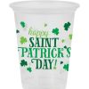 Holidays * | Creative Converting St. Patrick'S Day Party Decorations 16Oz Plastic Cup, Clear Happy St Pats (8/Pkg)