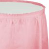 Solid Color Tableware * | Creative Converting Solid Color Tableware Classic Pink Plastic Tableskirt, 14 X 29