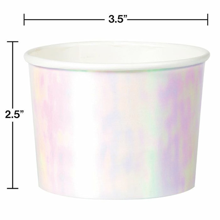 Themed Tableware * | Creative Converting Iridescent Party Treat Cups, 6 Ct Themed Tableware