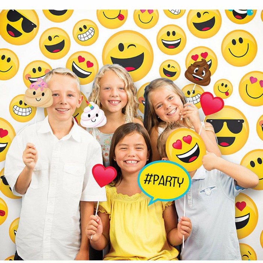 Birthdays * | Creative Converting Show Your Emojions Photo Backdrop