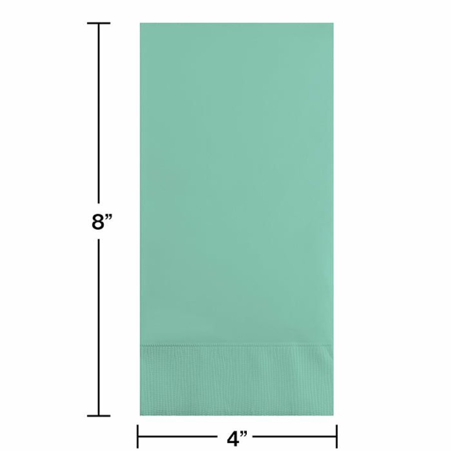 Solid Color Tableware * | Creative Converting Fresh Mint Guest Towel, 3 Ply, 16 Ct Solid Color Tableware