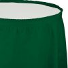 Solid Color Tableware * | Creative Converting Hunter Green Plastic Tableskirt, 14 X 29 Solid Color Tableware