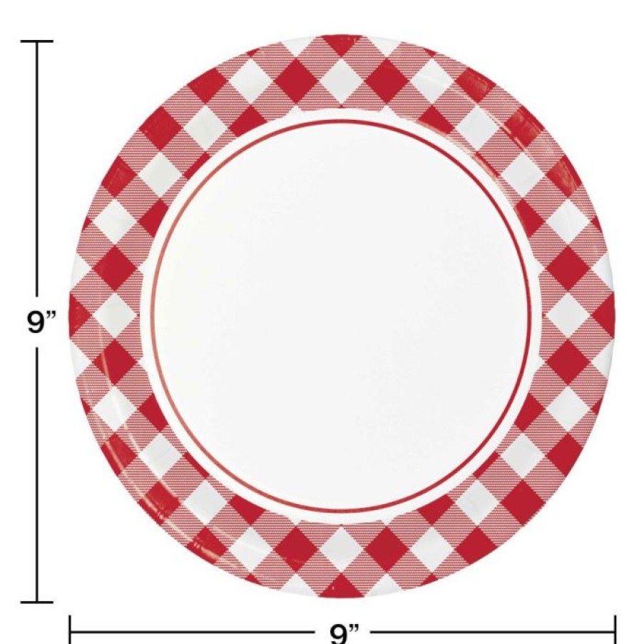 Holidays * | Creative Converting Classic Gingham Dinner Plate (8/Pkg)