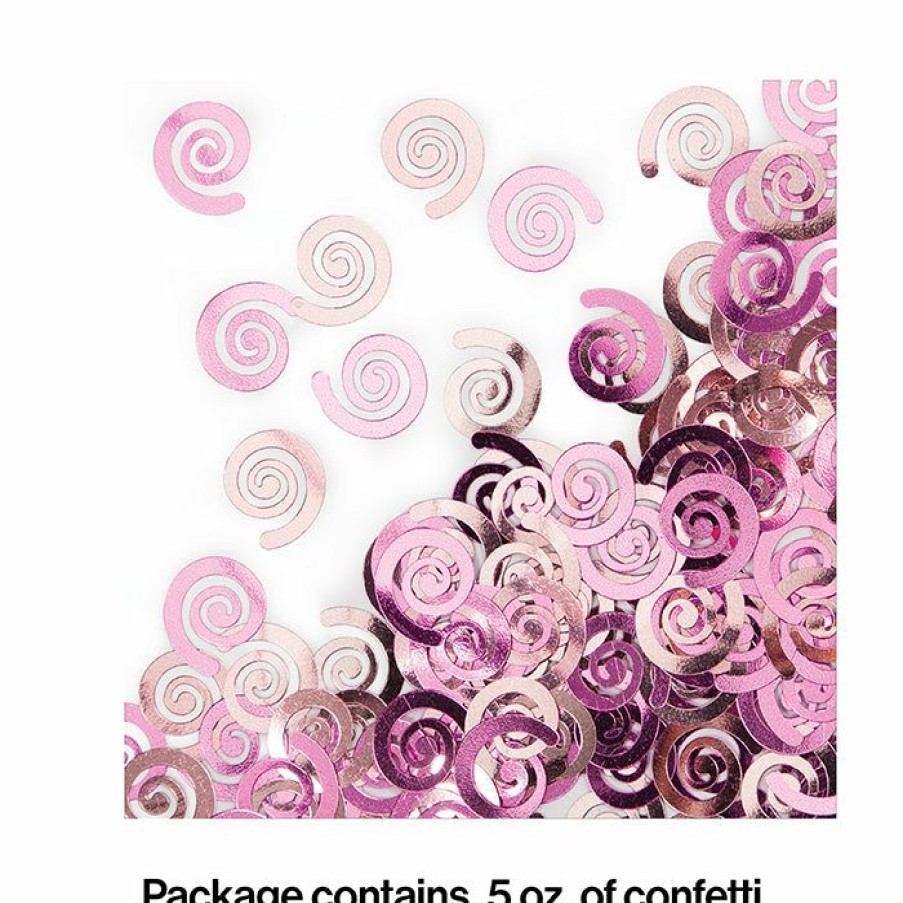 Solid Color Tableware * | Creative Converting Classic Pink Swirls Confetti (12/Case) Solid Color Tableware