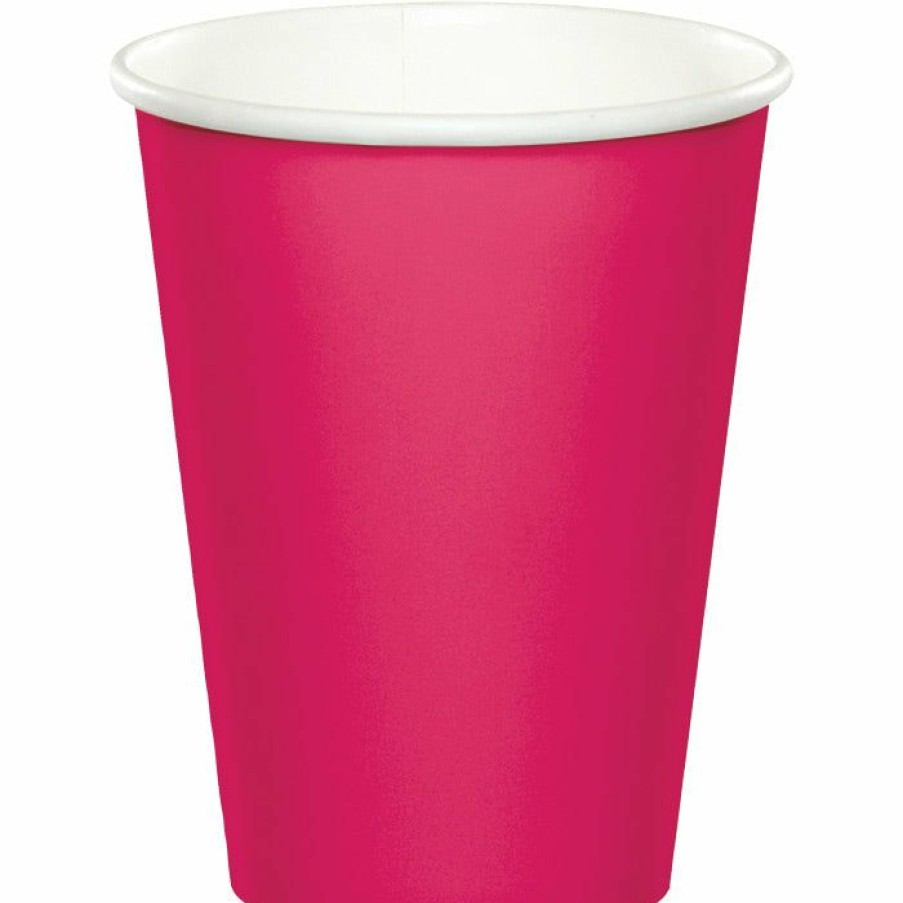 Solid Color Tableware * | Creative Converting Hot Magenta Hot/Cold Paper Cups 9 Oz., 24 Ct