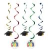 Graduation Party Supplies * | Creative Converting Colorful Grad Dizzy Danglers (5/Pkg)