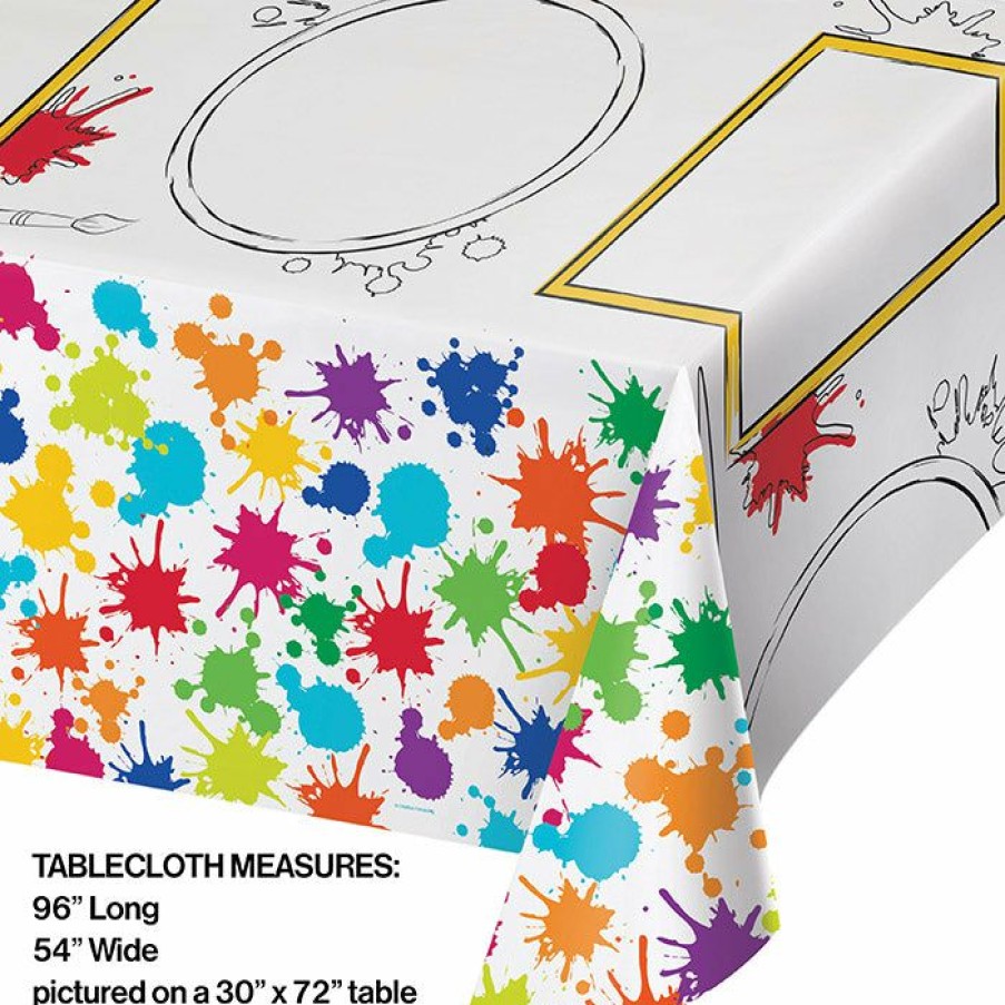 Birthdays * | Creative Converting Kids Birthday Party Themes Art Party Activity Tablecover, Paper, Aop, 54X96