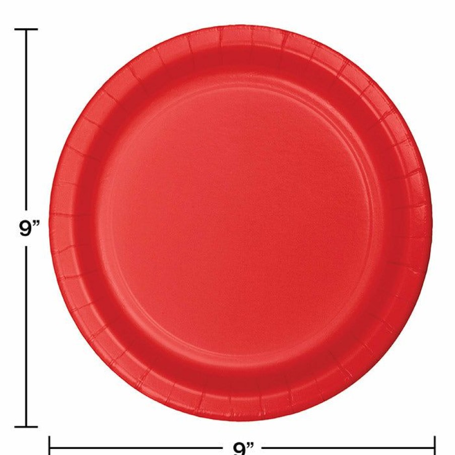 Solid Color Tableware * | Creative Converting Classic Red Paper Plates, 75 Ct