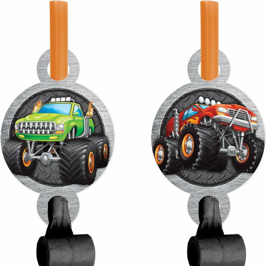 Birthdays * | Creative Converting Monster Truck Rally Blowouts W/ Med, 8 Ct