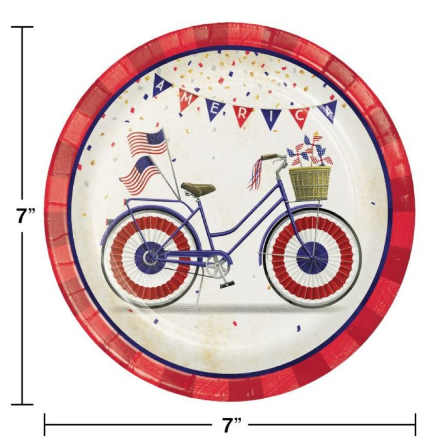 Holidays * | Creative Converting Patriotic And 4Th Of July Party Decorations Patriotic Parade Dessert Plate (8/Pkg)