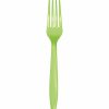 Solid Color Tableware * | Creative Converting Fresh Lime Green Plastic Forks, 24 Ct Solid Color Tableware