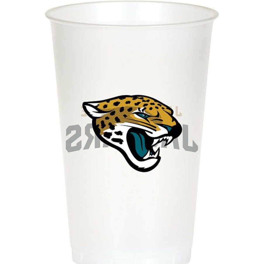 Sports * | Creative Converting Jacksonville Jaguars Plastic Cup, 20Oz, 8 Ct Nfl And Football Party Supplies