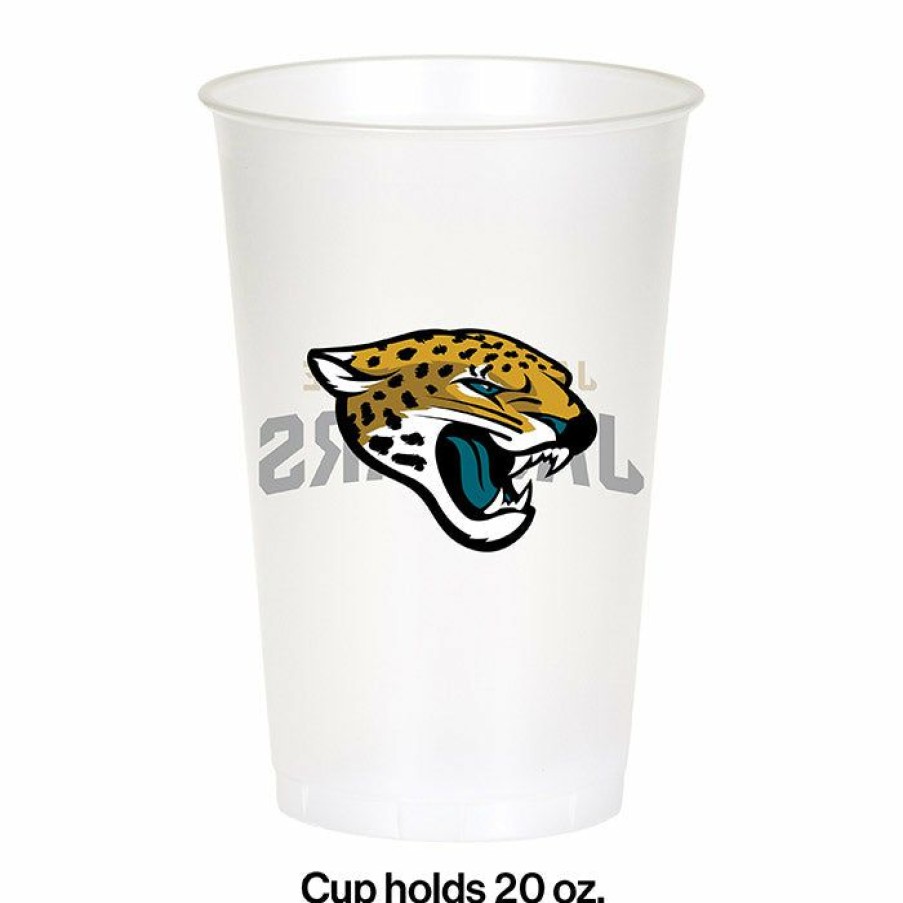 Sports * | Creative Converting Jacksonville Jaguars Plastic Cup, 20Oz, 8 Ct Nfl And Football Party Supplies