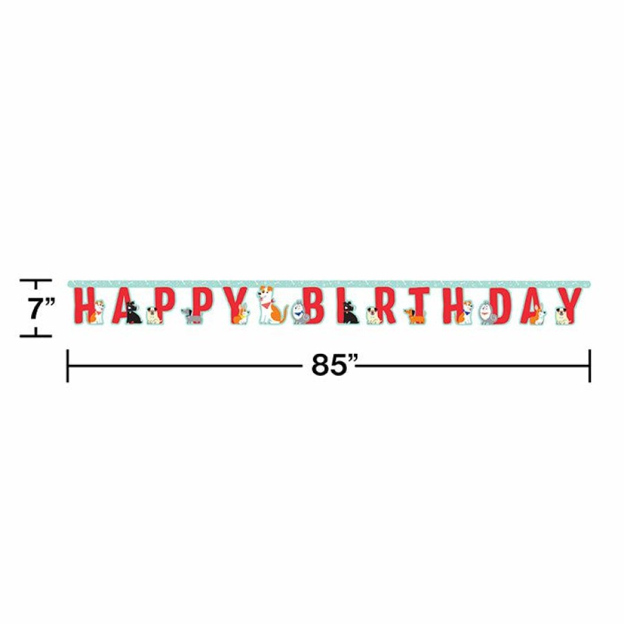 Birthdays * | Creative Converting Dog Party Jointed Banner Lg