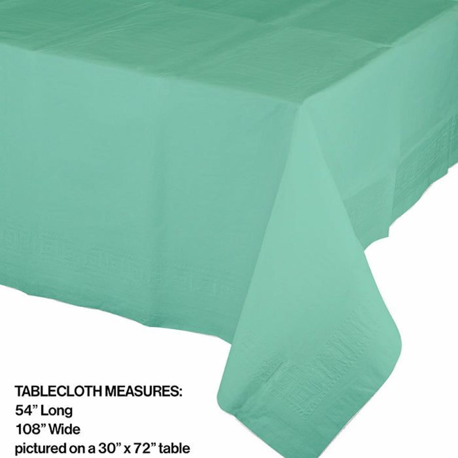 Solid Color Tableware * | Creative Converting Fresh Mint Tablecover 54 X 108 Polylined Tissue