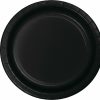 Solid Color Tableware * | Creative Converting Black Dessert Plates, 24 Ct