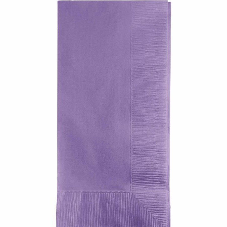 Solid Color Tableware * | Creative Converting Luscious Lavender Dinner Napkins 2Ply 1/8Fld, 50 Ct