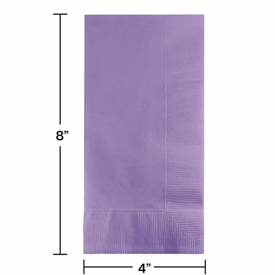 Solid Color Tableware * | Creative Converting Luscious Lavender Dinner Napkins 2Ply 1/8Fld, 50 Ct