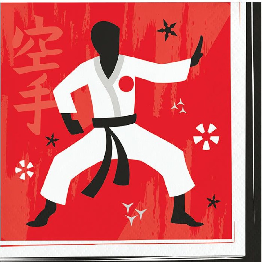 Birthdays * | Creative Converting Kids Birthday Party Themes Karate Party Beverage Napkins 16Ct