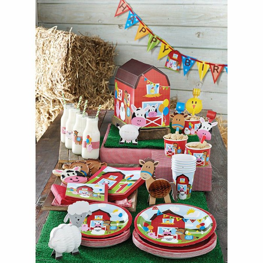 Birthdays * | Creative Converting Farm Fun Dessert Plates, 8 Ct Kids Birthday Party Themes