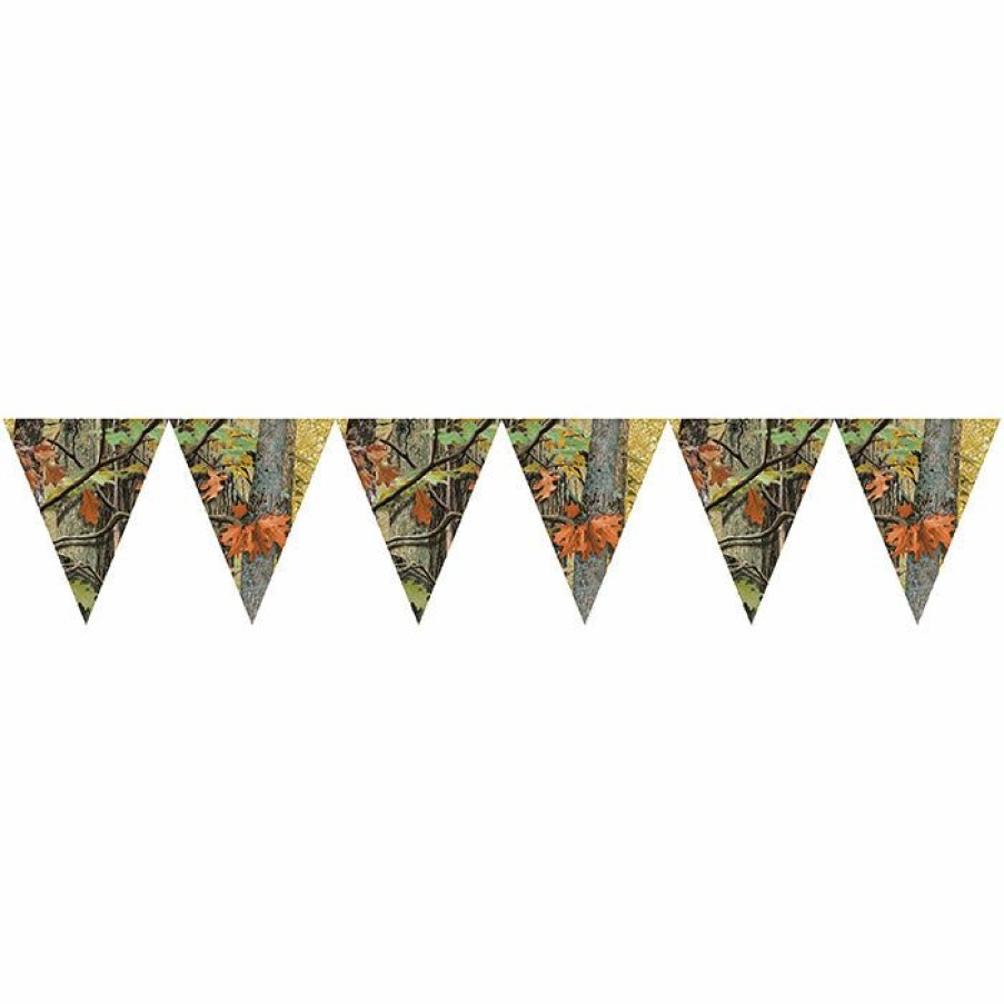 Birthdays * | Creative Converting Hunting Camo Plastic Flag Banner