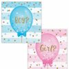 Baby Showers * | Creative Converting Gender Reveal Balloons Beverage Napkins, 16 Ct Baby Showers