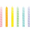 Birthdays * | Creative Converting Birthday Party Candles Large Spriral Pastel Candles 12Ct