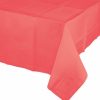 Solid Color Tableware * | Creative Converting Coral Tablecover 54 X 108 Polylined Tissue Solid Color Tableware