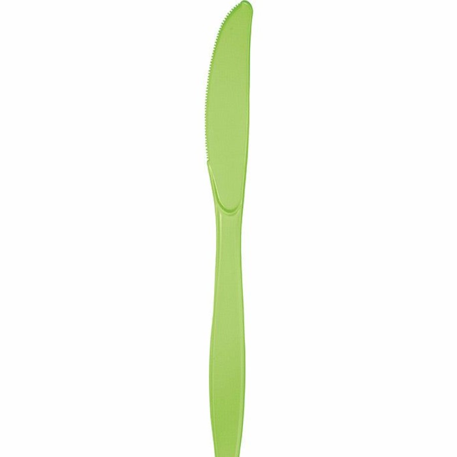 Solid Color Tableware * | Creative Converting Fresh Lime Green Plastic Knives, 50 Ct