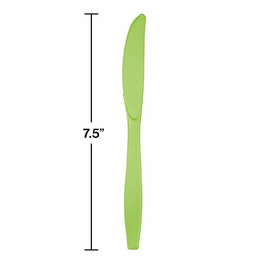 Solid Color Tableware * | Creative Converting Fresh Lime Green Plastic Knives, 50 Ct