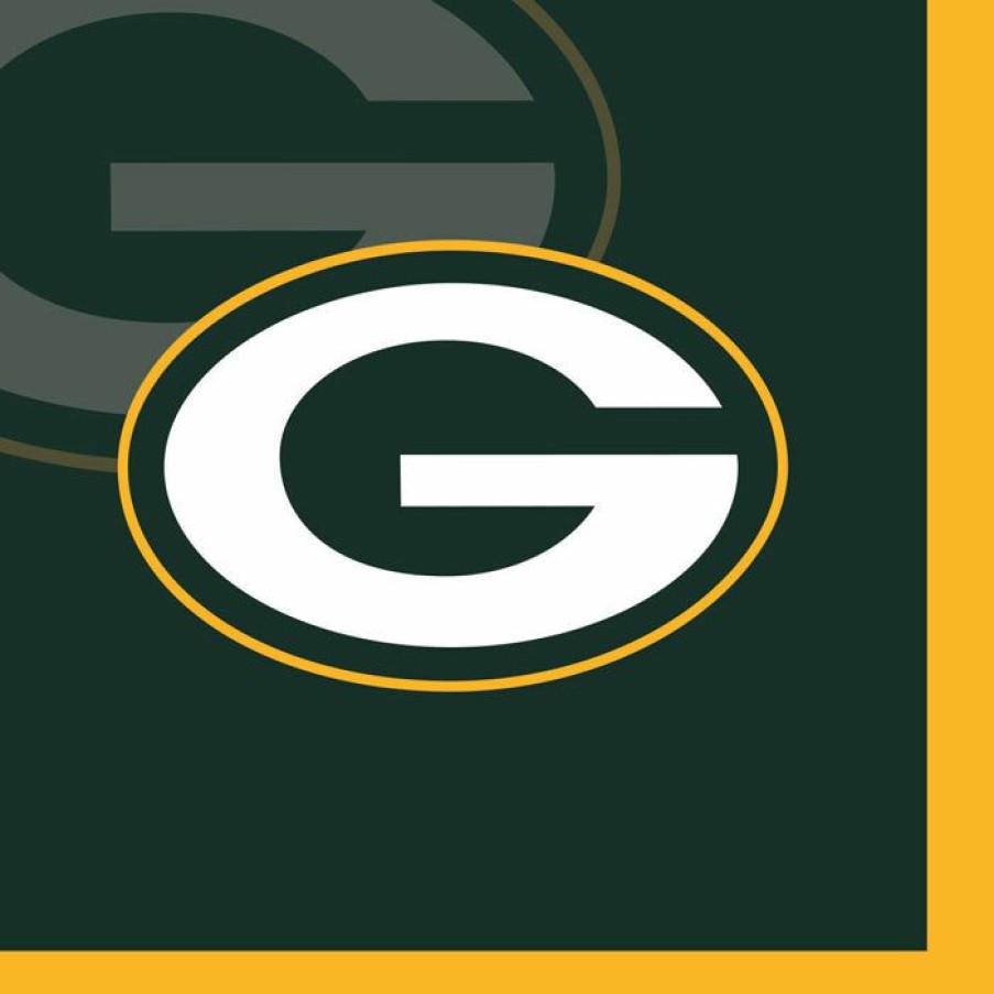 Sports * | Creative Converting Green Bay Packers Beverage Napkins, 16 Ct