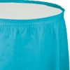 Solid Color Tableware * | Creative Converting Solid Color Tableware Bermuda Blue Plastic Tableskirt, 14 X 29