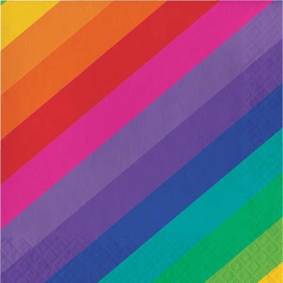 Birthdays * | Creative Converting Rainbow Napkins, 16 Ct