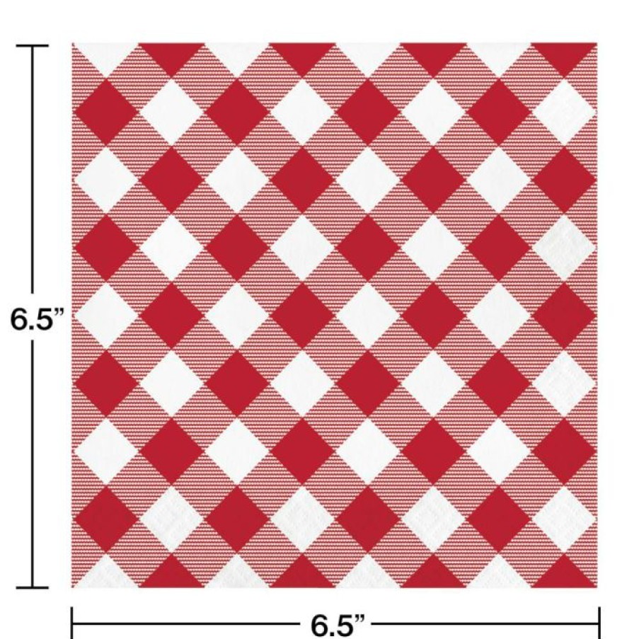 Holidays * | Creative Converting Classic Gingham Luncheon Napkin (16/Pkg)