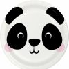 Birthdays * | Creative Converting Animal Faces Dessert Plate, Panda 8Ct