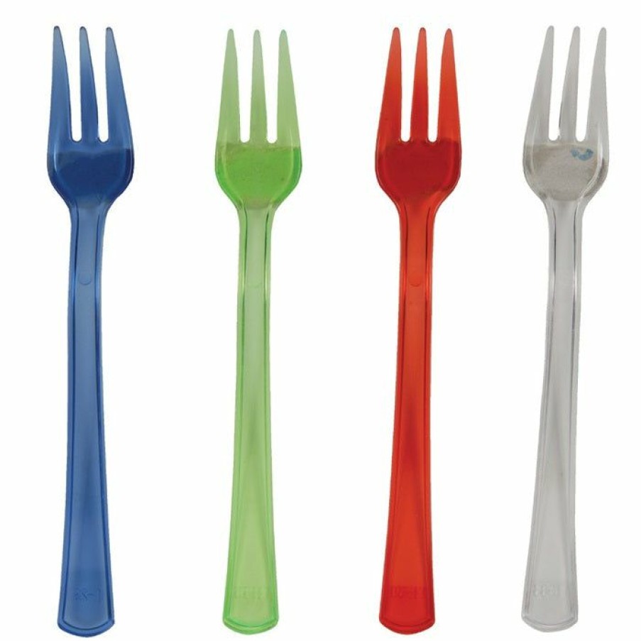 Themed Tableware * | Creative Converting Themed Tableware Assorted Color Mini Appetizer Forks, 24 Ct