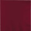 Solid Color Tableware * | Creative Converting Burgundy Dinner Napkins 3Ply 1/4Fld, 25 Ct