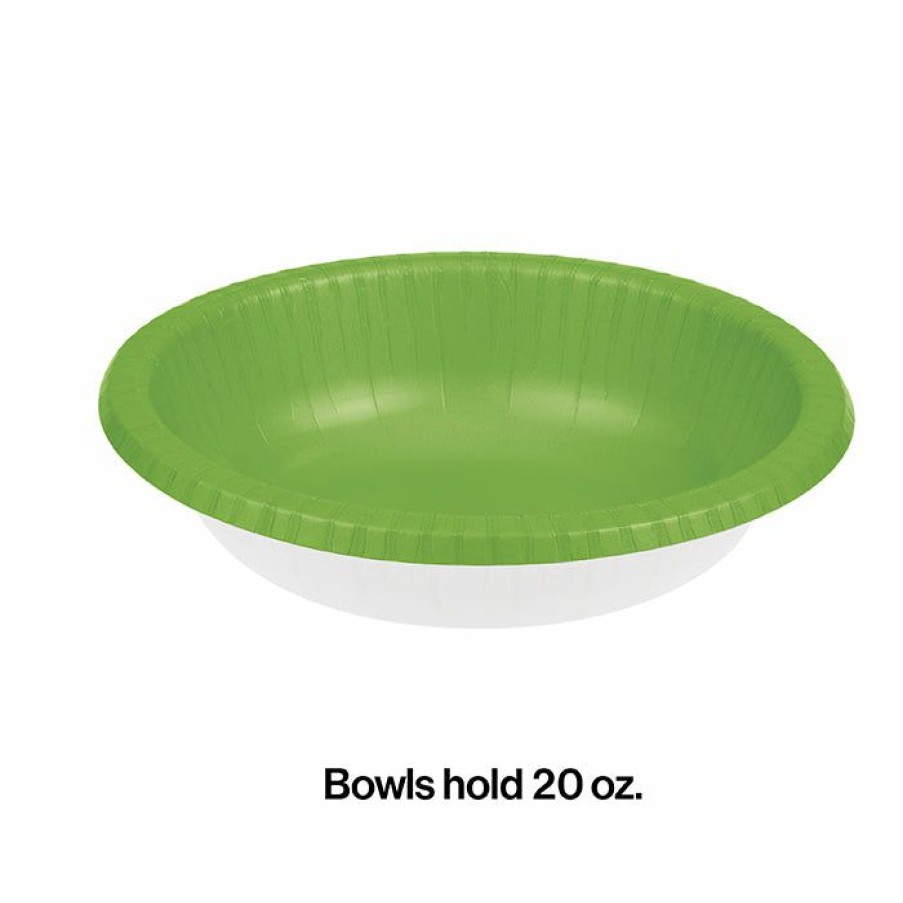 Solid Color Tableware * | Creative Converting Fresh Lime Paper Bowls 20 Oz., 20 Ct