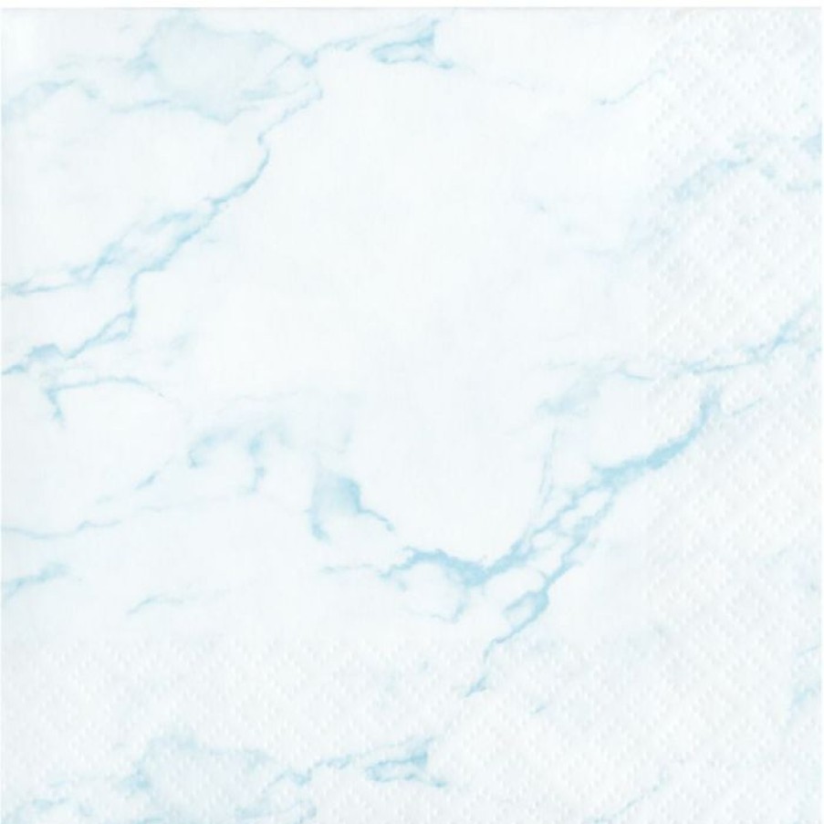 Baby Showers * | Creative Converting Baby Showers Blue Marble Beverage Napkin (16/Pkg)