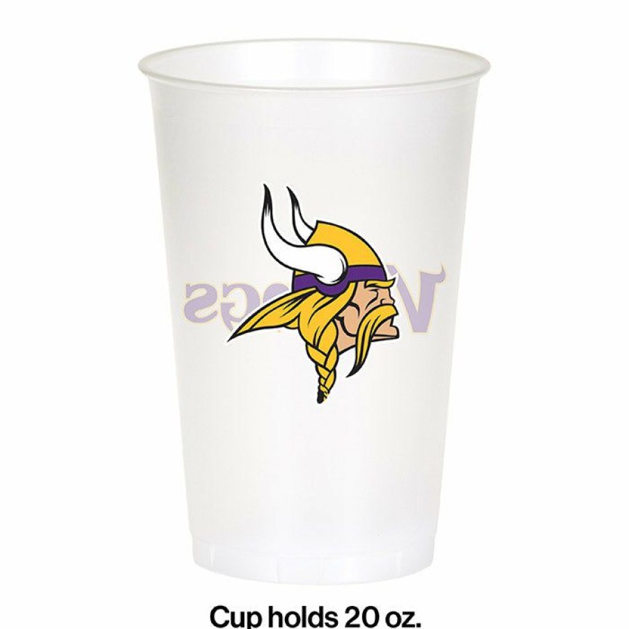 Sports * | Creative Converting Nfl And Football Party Supplies Minnesota Vikings Plastic Cup, 20Oz, 8 Ct