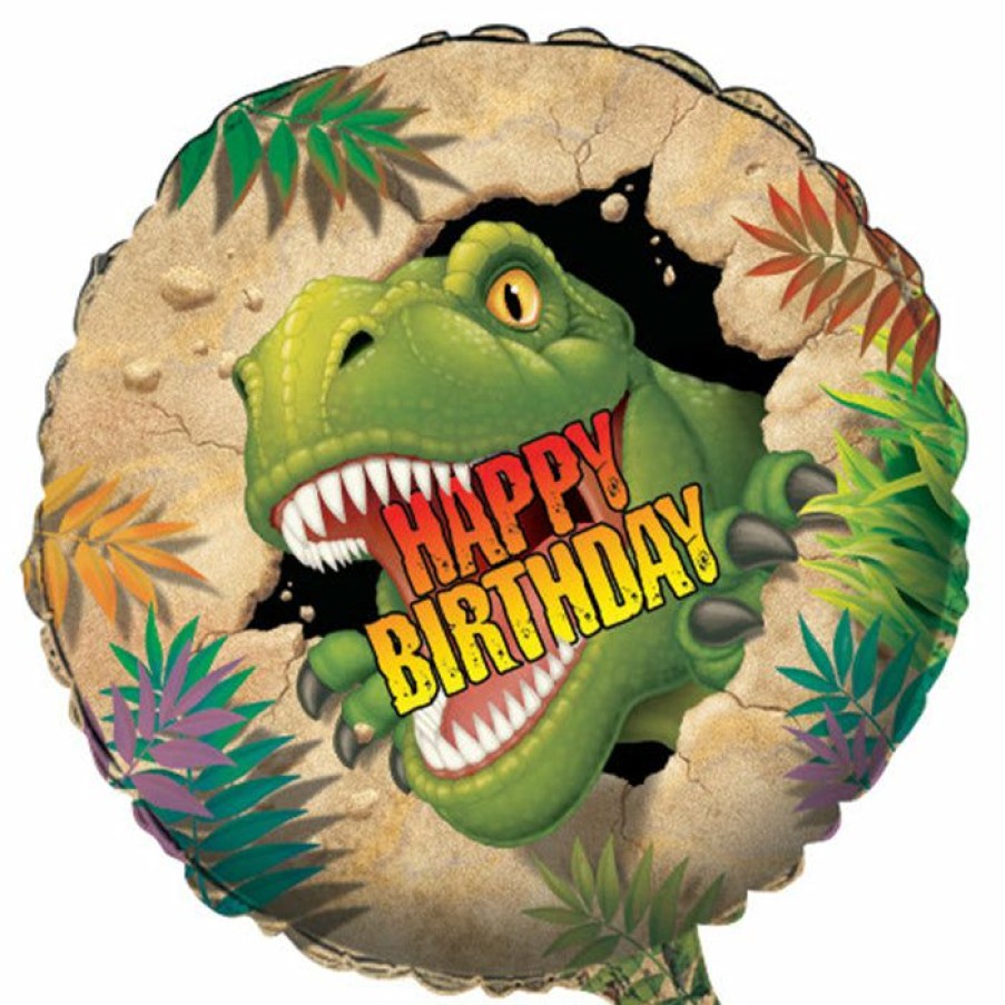 Birthdays * | Creative Converting Kids Birthday Party Themes Dino Blast Metallic Balloon 18 , Happy Bday