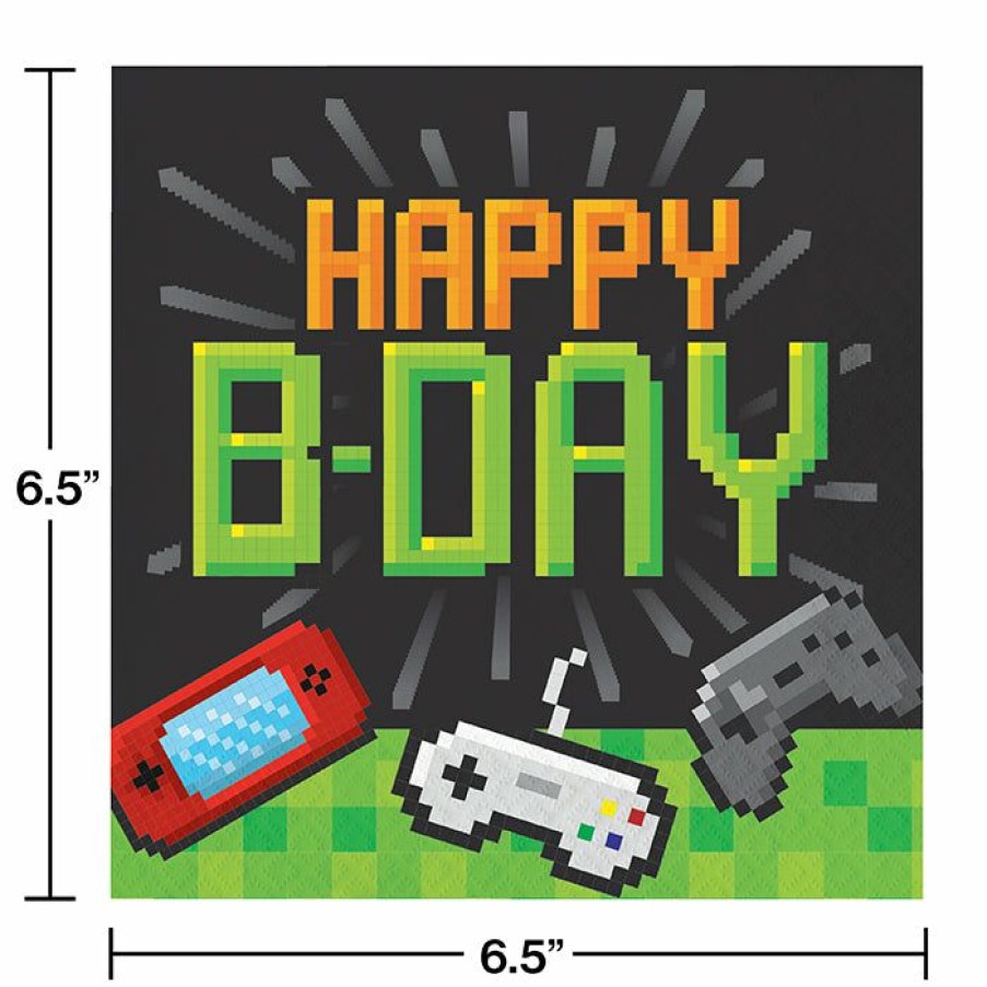 Birthdays * | Creative Converting Kids Birthday Party Themes Video Game Party Birthday Napkins, 16 Ct