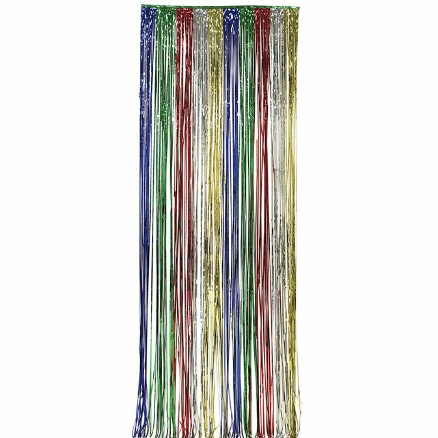 General Decorations * | Creative Converting General Decorations Foil Door Curtain Multicolor, 8'X3