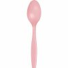 Solid Color Tableware * | Creative Converting Classic Pink Plastic Spoons, 50 Ct