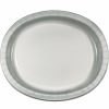 Solid Color Tableware * | Creative Converting Shimmering Silver Oval Platter 10 X 12 , 8 Ct