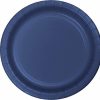 Solid Color Tableware * | Creative Converting Navy Blue Banquet Plates, 24 Ct Solid Color Tableware