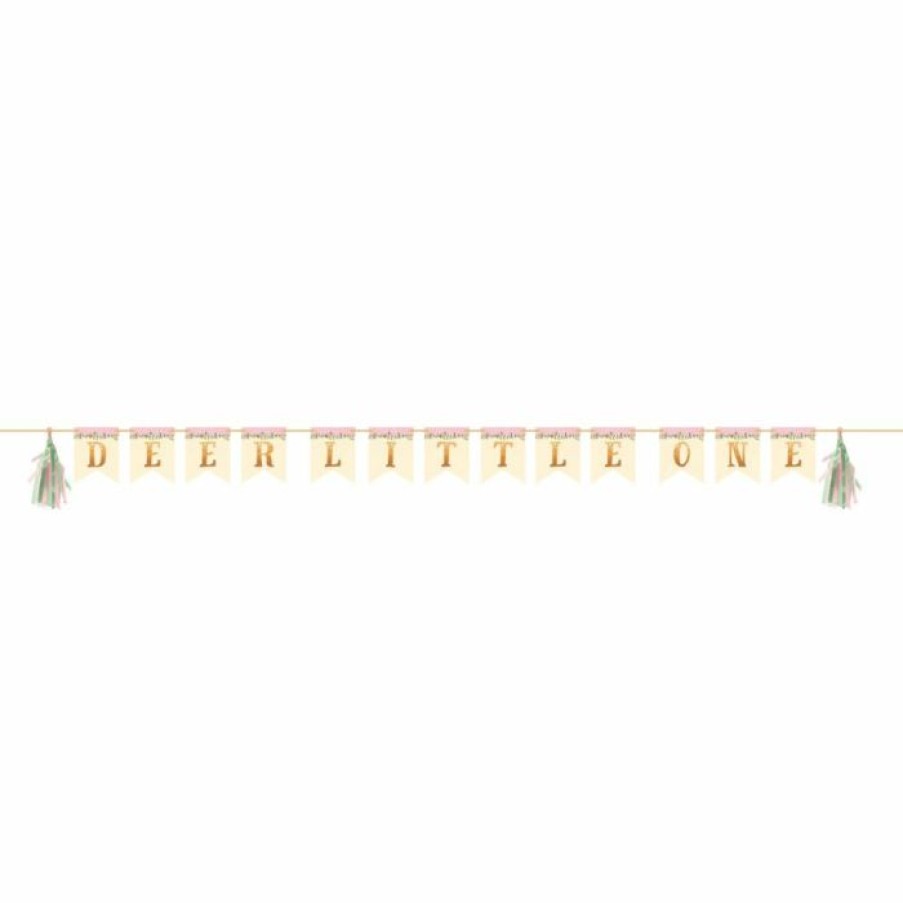 Birthdays * | Creative Converting Deer Little One Banner With Tassel (1/Pkg)